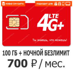 Sim-карта М-Сеть Ночной + 100Гб