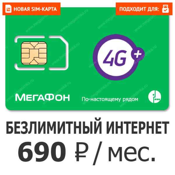 SIM-карта Мегафон МегаБизнес 690 (саморегистрация)