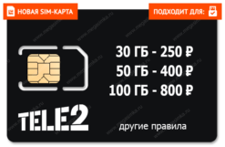 SIM-карта ТЕЛЕ2 Бизнес 250-800