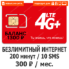 Sim-карта М-Сеть Выгодный 300 NEW (саморегистрация)