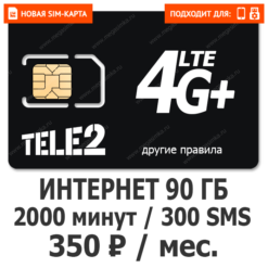 SIM-карта ТЕЛЕ2 Федеральный 350