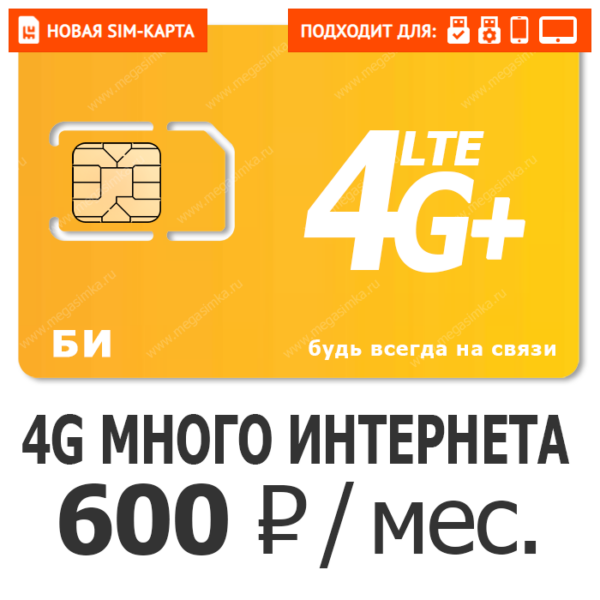SIM-карта БИ Бизнес XL 600