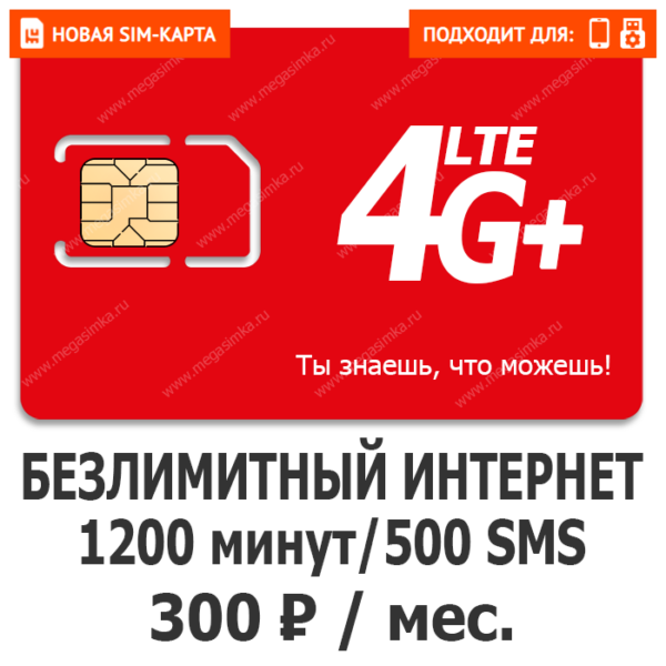 SIM-карта М-Сеть NEW LEVEL 300 (саморегистрация)